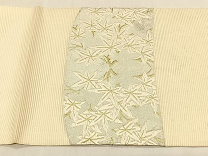 平和屋着物＊夏物　九寸開き名古屋帯　唐織　楓　金銀糸　正絹　逸品　CABK1407fb