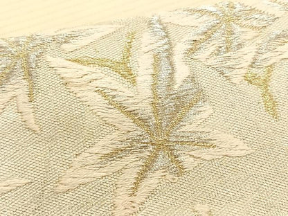 平和屋着物＊夏物　九寸開き名古屋帯　唐織　楓　金銀糸　正絹　逸品　CABK1407fb