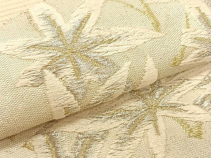 平和屋着物＊夏物　九寸開き名古屋帯　唐織　楓　金銀糸　正絹　逸品　CABK1407fb