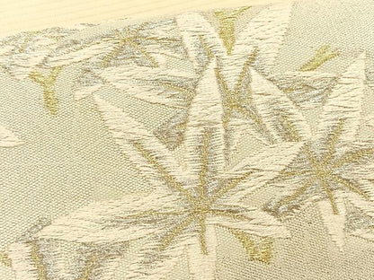 平和屋着物＊夏物　九寸開き名古屋帯　唐織　楓　金銀糸　正絹　逸品　CABK1407fb