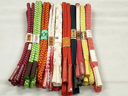 平和屋着物●和装小物　帯締め10本セット　冠組　鴨川組　礼装用　金糸　逸品　未使用　CABK4832qe
