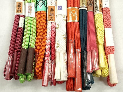 平和屋着物●和装小物　帯締め10本セット　冠組　鴨川組　礼装用　金糸　逸品　未使用　CABK4832qe
