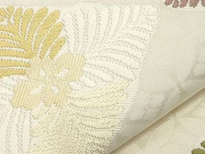 平和屋着物●つけ帯　唐織　作家物　菱文　正絹　逸品　CABJ9424dy