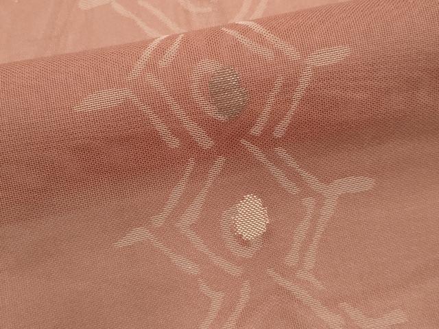 平和屋着物＊夏物　小紋　紗　幾何学文様　正絹　逸品　CABK0877ou