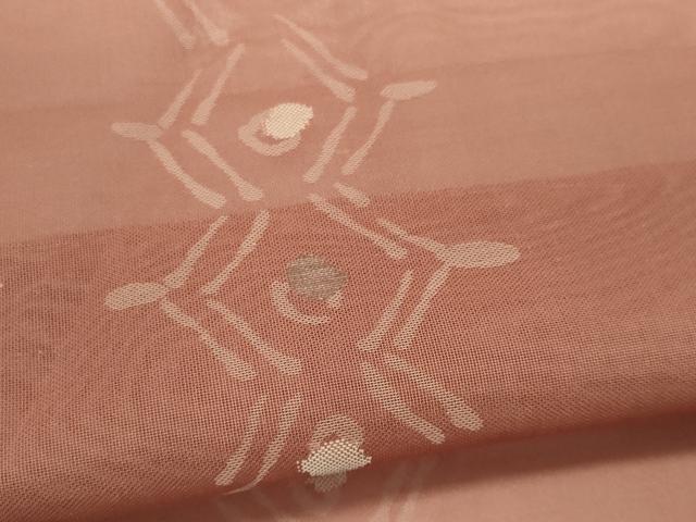 平和屋着物＊夏物　小紋　紗　幾何学文様　正絹　逸品　CABK0877ou