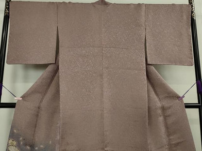 平和屋本店●最高級　初代　久保田一竹　幻の辻が花　色留訪問着　辻ヶ花18個　暈し染め　金通し地　逸品　DZAA9062kh6
