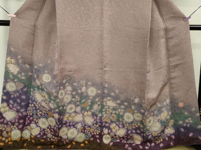 平和屋本店●最高級　初代　久保田一竹　幻の辻が花　色留訪問着　辻ヶ花18個　暈し染め　金通し地　逸品　DZAA9062kh6
