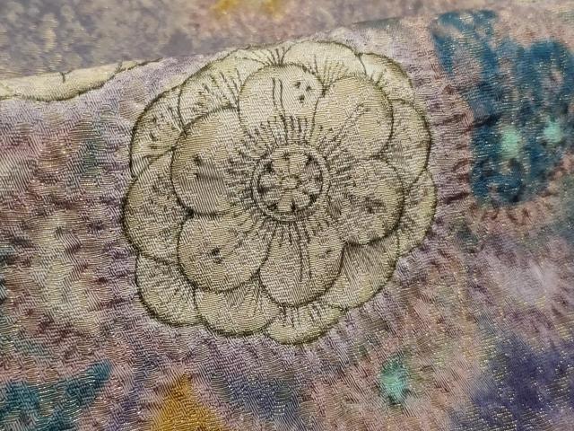 平和屋本店●最高級　初代　久保田一竹　幻の辻が花　色留訪問着　辻ヶ花18個　暈し染め　金通し地　逸品　DZAA9062kh6