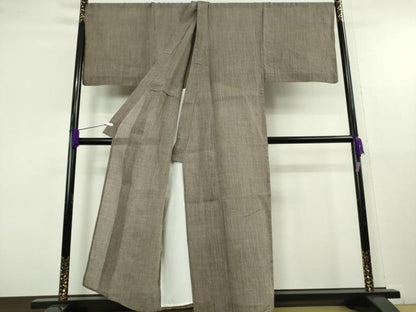 平和屋本店＊極上　夏物　男性　本場小千谷ちぢみ　キングサイズ　麻　縞　逸品　DZAA8076kh6
