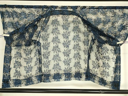平和屋着物▽道行コート　スリーシーズン　春夏秋　塵除け　総レース　草葉文　DABH6833az