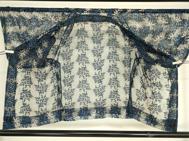 平和屋着物▽道行コート　スリーシーズン　春夏秋　塵除け　総レース　草葉文　DABH6833az