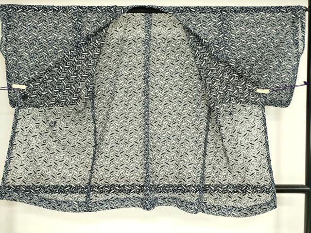 平和屋着物▽道行コート　スリーシーズン　春夏秋　塵除け　総レース　舞葉文　オンワード樫山　DABH6853az