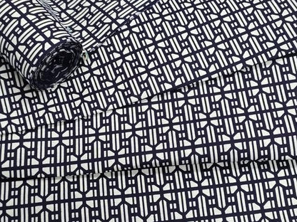 平和屋着物＊夏物　浴衣　反物　着尺　注染　清元染　割付文様　綿　逸品　未使用　DABI8085we