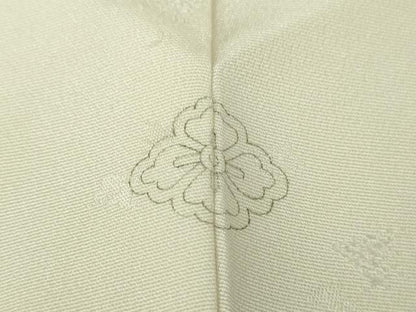 平和屋本店●極上 訪問着 高島屋上品会入選作品 刺繍 白地更紗牡丹 鎌倉ちりめん 鳥の子色地 金彩 高島屋扱い たとう紙付 逸品 DZAB4690kh6