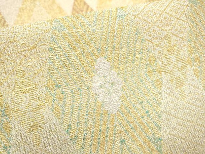 平和屋着物●桝屋高尾　(ねん金綴錦)　六通柄袋帯　菱詰花菱文　金銀糸　正絹　逸品　CABK5830hy