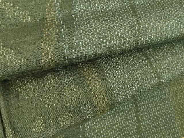 平和屋着物●結城紬　100亀甲　花間道　正絹　逸品　DABI5259op
