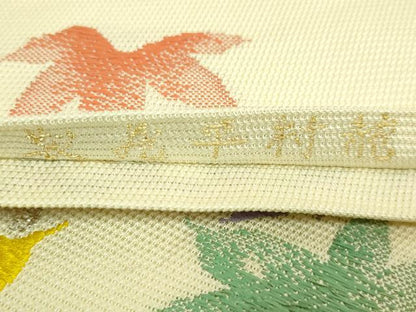 平和屋本店＊最高級　夏物　龍村平蔵製　太鼓柄　本袋帯　楓錦　金銀糸　逸品　DZAB9167kh6