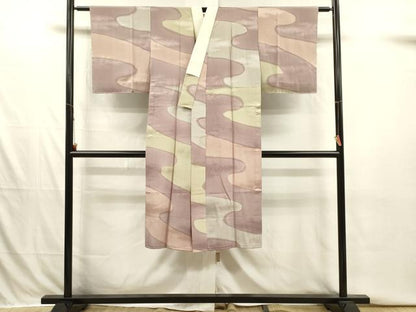 平和屋着物■長襦袢　無双仕立て　流水文　正絹　逸品　DABI3883ya