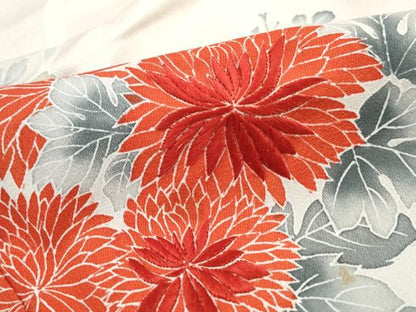 平和屋着物■訪問着　刺繍　枝花文　菊　暈し染め　正絹　逸品　DABJ0001qa