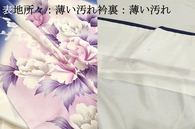 平和屋着物■訪問着　刺繍　枝花文　暈し染め　金彩　やまと誂製　正絹　逸品　DABI1984qa