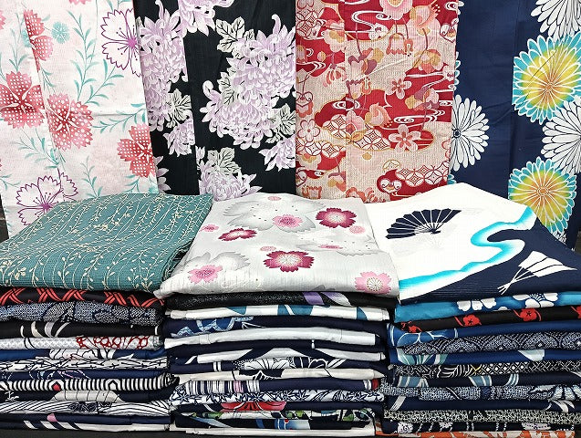 平和屋着物■浴衣 まとめて 45点 兎 菊 花柄 絹紅梅 綿絽 注染め など 着用可能多数 未使用品あり mmm1344