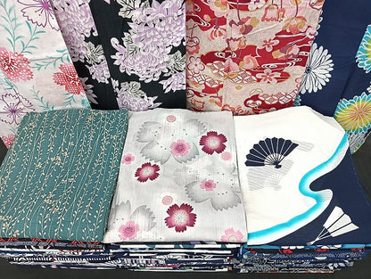 平和屋着物■浴衣 まとめて 45点 兎 菊 花柄 絹紅梅 綿絽 注染め など 着用可能多数 未使用品あり mmm1344