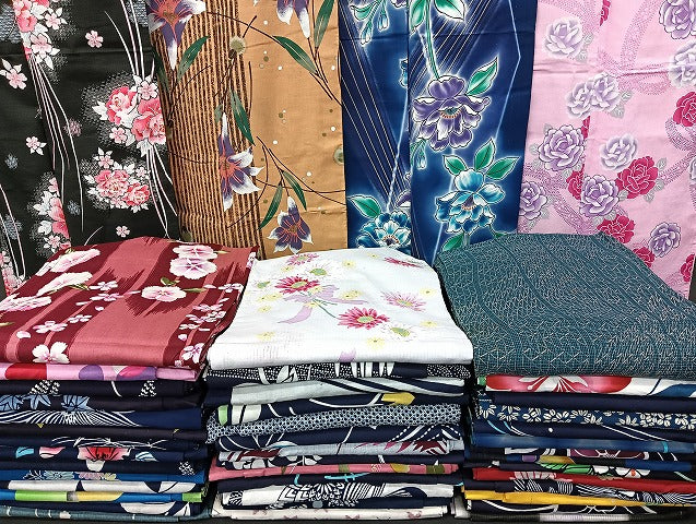 平和屋着物■浴衣 まとめて 45点 朝顔 薔薇 花柄 綿紅梅 しじら織 注染め 暈し染め 金彩 など 着用可能多数 未使用品あり mmm1346