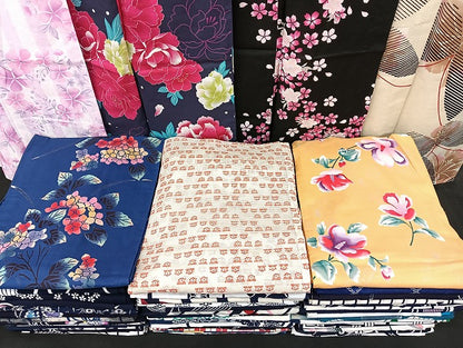 平和屋着物■浴衣 まとめて 45点 蝶 紫陽花 花柄 綿紅梅 注染め 銀彩 など 着用可能多数 未使用品あり mmm1345