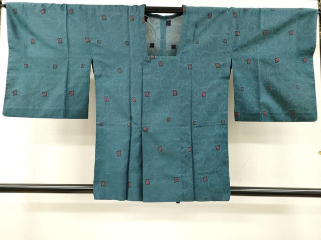 平和屋着物▽道行コート　スリーシーズン　春夏秋　塵除け　花唐草文　正絹　逸品　DABI7020fe