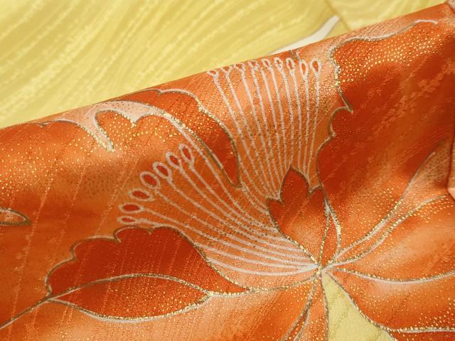 平和屋着物●訪問着　駒刺繍　舞花文　金彩　正絹　逸品　DABI2875ud