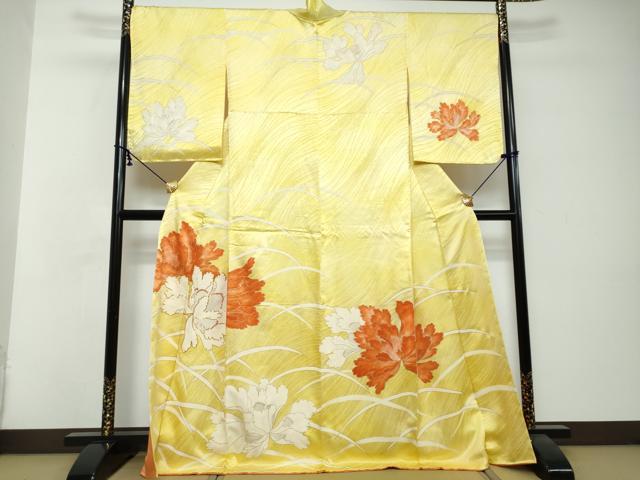 平和屋着物○訪問着 駒刺繍 舞花文 金彩 正絹 逸品 DABI2875ud