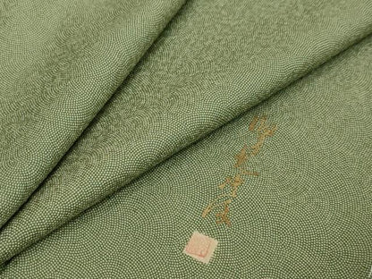平和屋着物●伝統工芸師　服部光擴　江戸小紋　鮫小紋柄　正絹　逸品　未使用　DABI2852ud