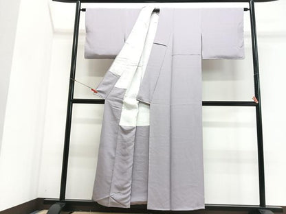 平和屋着物■上質な色無地　白藤色　正絹　逸品　未使用　CABJ8310xe
