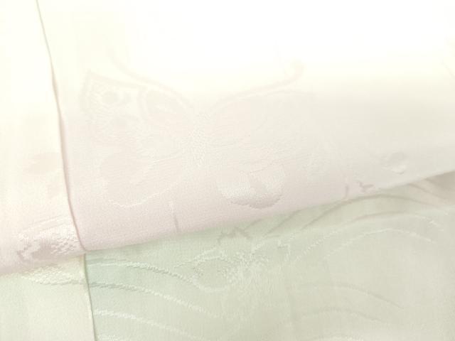 平和屋着物●上質な長襦袢　無双仕立て　枝垂れ桜　流水舞蝶文　暈し染め　正絹　逸品　未使用　DABI6104ps