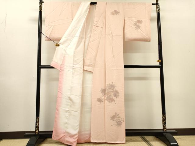 平和屋着物▼中国三大刺繍　スワトウ刺繍　汕頭刺繍　相良刺繍　総刺繍　訪問着　貝桶花文　正絹　逸品　DABI7106fe