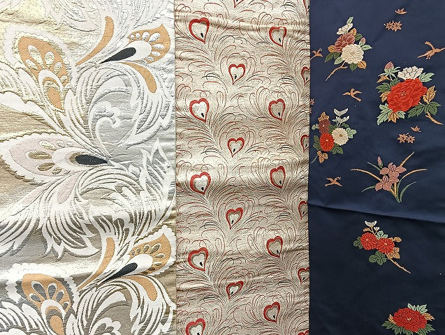 平和屋着物■名古屋帯 まとめて100点 鴛鴦 鳥 孔雀羽 花柄 アンティーク 型染め 駒刺繍 金彩 金銀糸 など 未使用品あり 全て正絹 mmm1351