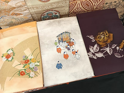 平和屋着物■名古屋帯 まとめて100点 向かい鳥 牛 人物 風景 更紗 松竹梅 薔薇 七宝 アンティーク 金彩 金糸 未使用品有 全て正絹 mmm1352