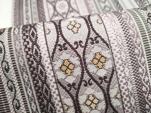 平和屋着物●本場筑前博多織　六通柄袋帯　花間道　正絹　逸品　CABK5992hy