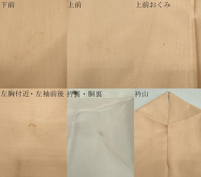 平和屋着物●上質な紬　雄黄色　正絹　逸品　DABI2873ud