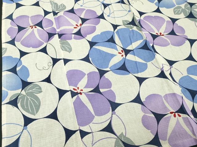 平和屋着物∴夏物　綿紅梅　浴衣　朝顔　逸品　DABI8687cd