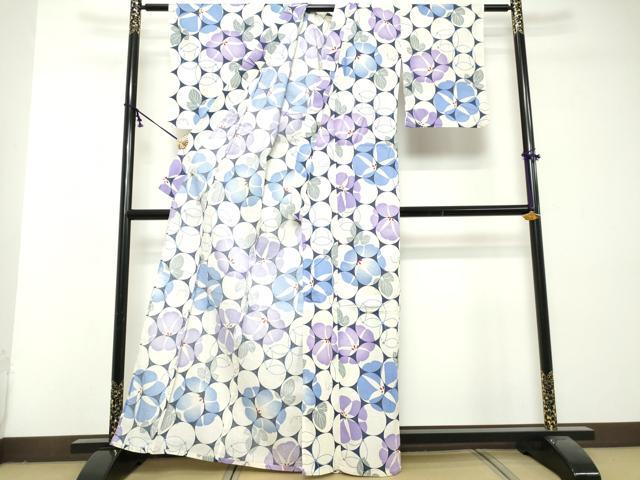 平和屋着物∴夏物　綿紅梅　浴衣　朝顔　逸品　DABI8687cd