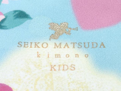 平和屋着物[]七五三 女の子 松田聖子　SEIKOMATSUDA ７歳 祝着 四つ身 長襦袢セット ハート 薔薇 暈し染め 金彩 洗える着物 DABG3232ma