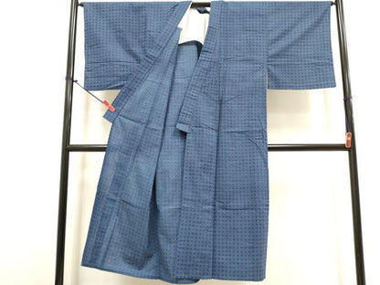平和屋着物∴夏物　男性　浴衣　注染　手縫い　色紙文　綿　逸品　DABI8743cd