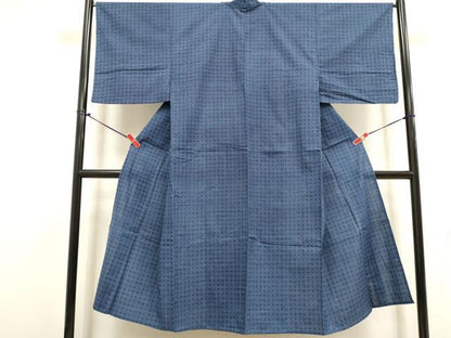 平和屋着物∴夏物　男性　浴衣　注染　手縫い　色紙文　綿　逸品　DABI8743cd