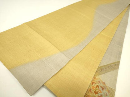 平和屋着物●中国三大刺繍　スワトウ刺繍　汕頭刺繍　総刺繍　太鼓柄袋帯　紬地　正倉院花文　正絹　逸品　DABH6976az