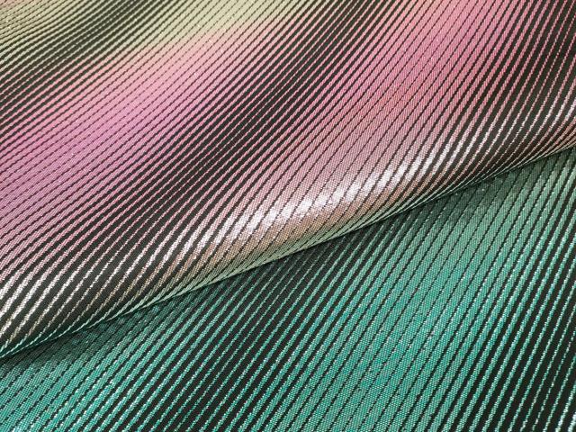 平和屋着物▼両面　全通柄袋帯　斜線文　金銀糸　正絹　逸品　DABJ1056az