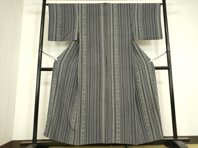 平和屋着物▽上質な小紋　単衣　花間道　正絹　逸品　DABJ1097az