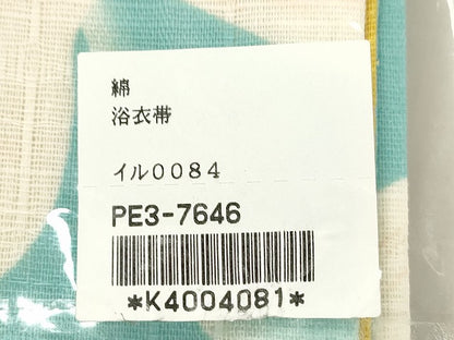 平和屋着物●両面　半幅帯　金魚　麻の葉　綿　逸品　未使用　CABK8588dy