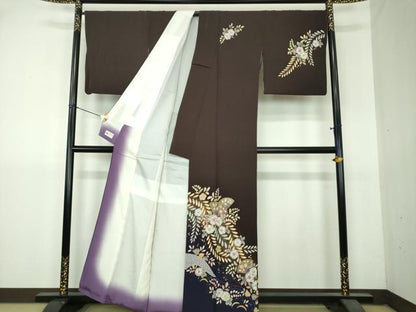 平和屋着物●越後十日町の一流染匠　桐屋・翠山工房　訪問着　絞り　辻が花　暈し染め　金彩　やまと誂製　正絹　逸品　DABI6231ps