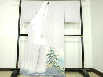 平和屋着物●豪華色留袖　友禅　作家物　水辺風景　暈し染め　正絹　逸品　未使用　DABI6243ps